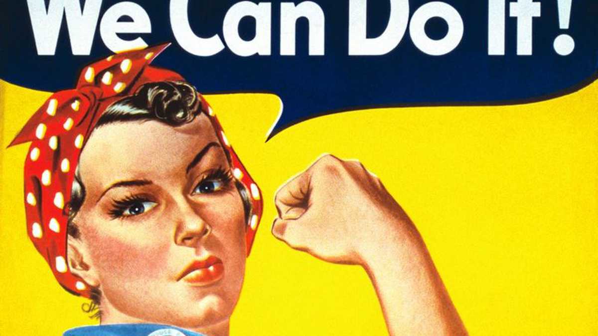 "Rosie, la remachadora" se convirtió en un símbolo de la fortaleza de la mujer durante la Segunda Guerra Mundial y desde entonces ha sido reinterpretada mundialmente como símbolo del empoderamiento femenino.