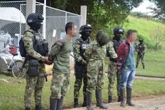 Imagen del golpe asestado por el Ejército Nacional al grupo armado organizado residual Adán Izquierdo en el Valle del Cauca. Foto del 20 de marzo de 2021.