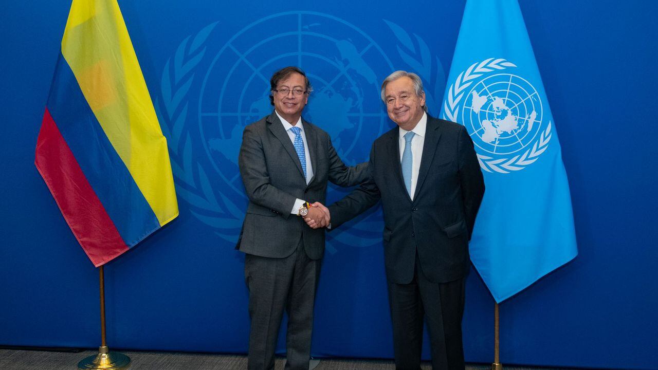 Gustavo Petro y António Guterres