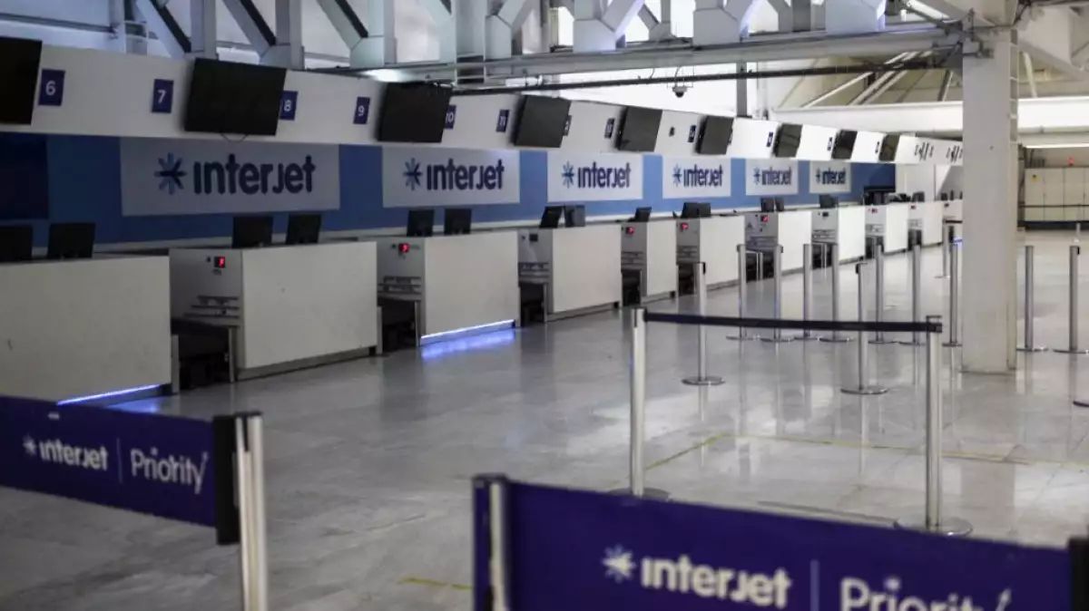 Taquillas de Interjet. La aerolínea dejó de operar en 2020. (AFP)