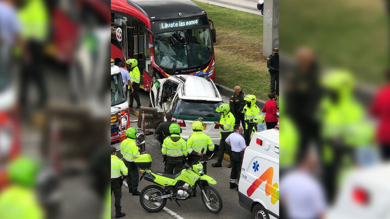 Accidente con bus de TransMilenio