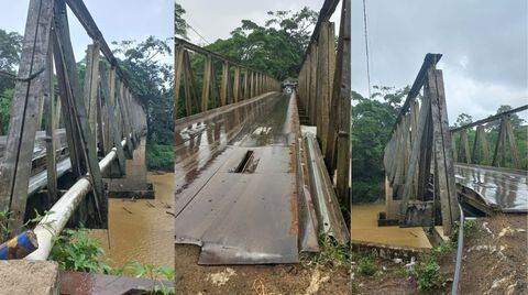Comunidad denuncia daños en puentes de Chocó.