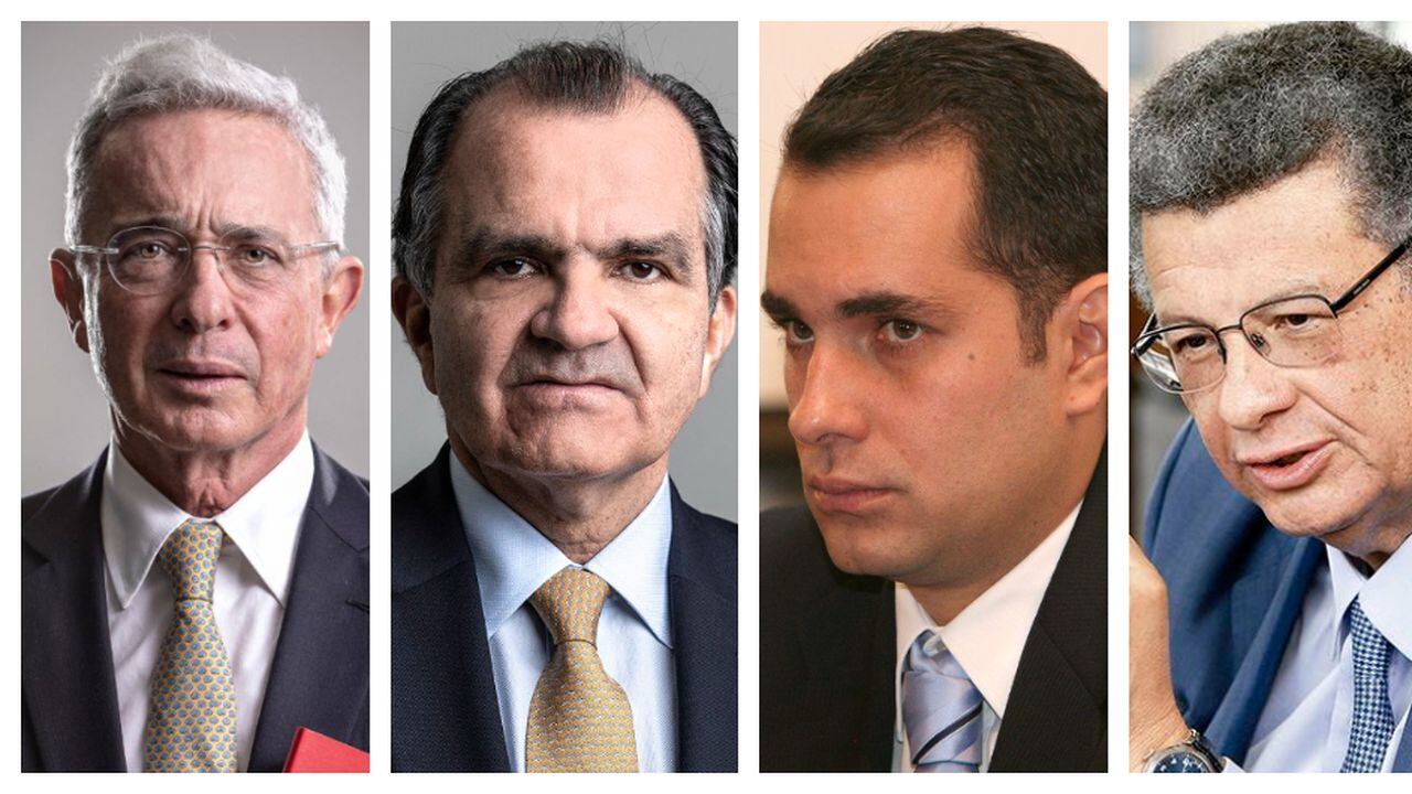 Álvaro Uribe, Óscar Iván Zuluaga, Daniel García Arizabaleta y Jaime Granados
