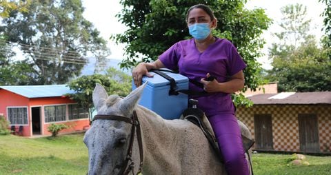 A caballo, nadando y hasta en helicóptero: la odisea de llevar las vacunas contra el covid-19 a las zonas más apartadas de Colombia