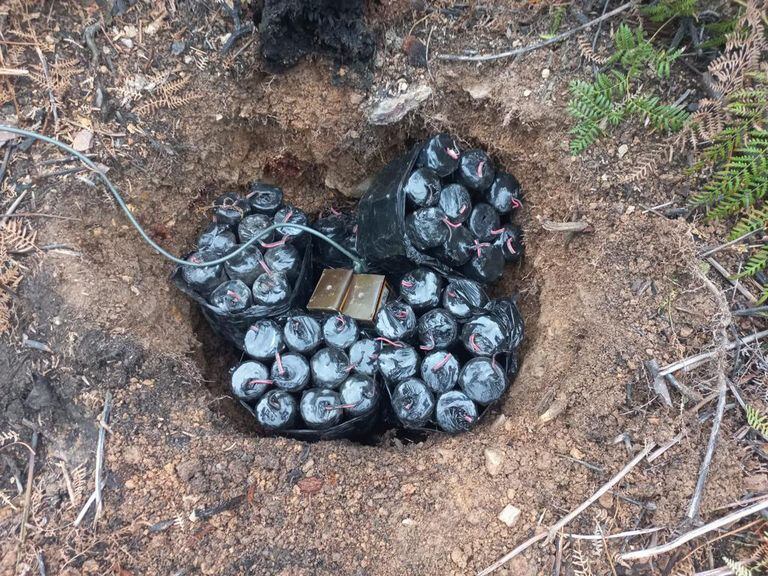 Estas minas antipersonas pretendía ser accionadas contra la Fuerza Pública en Tibú.