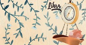 El signo Libra ilustrado por Nicolás Gutiérrez.