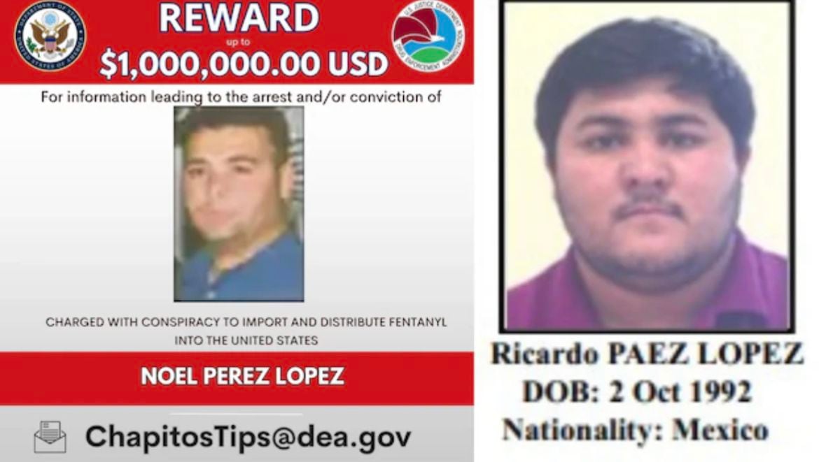 Noel Pérez. Ricardo Páez, parientes Chapo Guzmán. Fotos DEA.