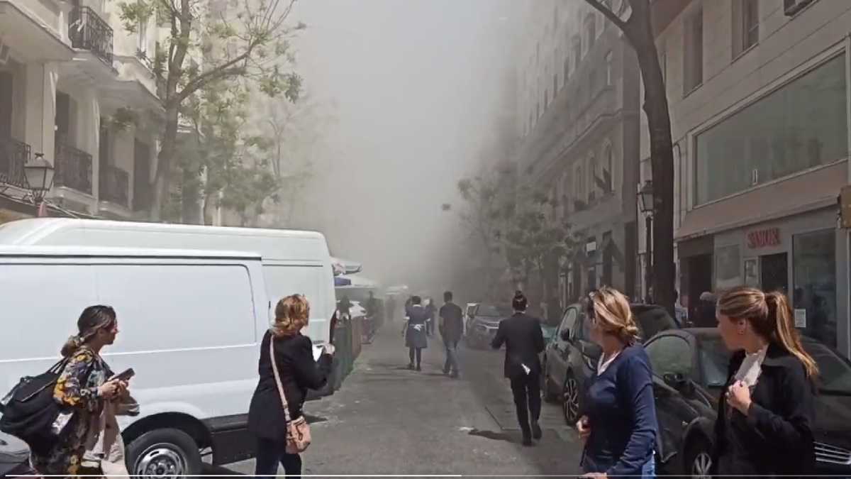 Explosión en Salamanca- Madrid, España Foto: Tomada de Twitter @BomberoForestaI