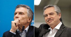Mauricio Macri, presidente de Argentina y Alberto Fernández, candidato peronista. Los dos candidatos prometieron cumplir con el pago de la deuda argentina.