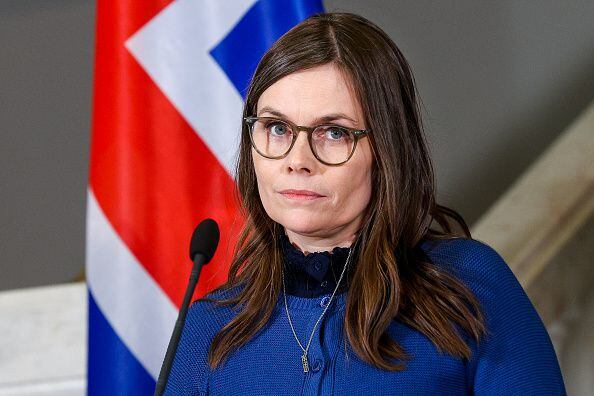 La primera ministra de Islandia, Katrín Jakobsdóttirk, destacó que “el apoyo y la solidaridad con Ucrania” es una de las principales prioridades de la presidencia rotatoria del Consejo.  (Photo by Sergii Kharchenko/NurPhoto via Getty Images)