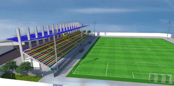 Diseño de la tribuna para 3.000 asientos del estadio José Chelo Castro de Aracataca (Proyecto).