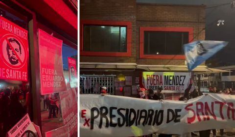 Afición de Independiente Santa Fe pidió la salida de Eduardo Méndez