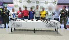 Capturados ocho presuntos extorsionistas del Clan del Golfo en Córdoba
