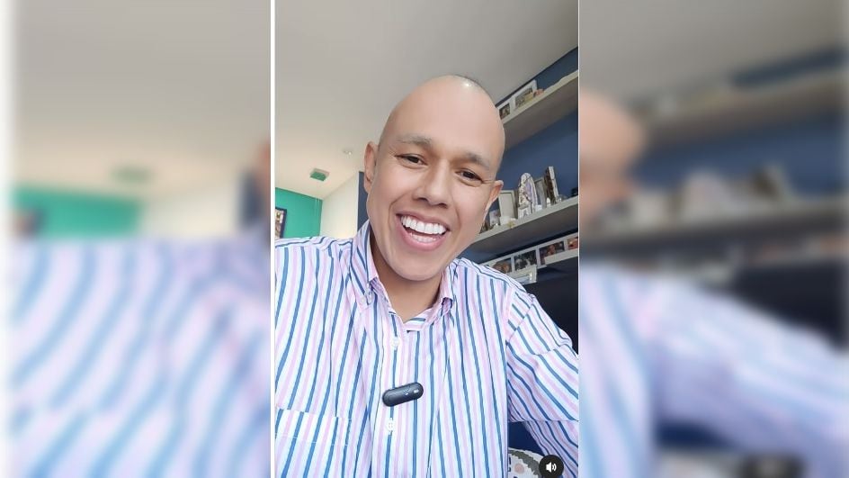 Diego Guauque, feliz de los avances en su lucha contra un sarcoma en el abdomen.