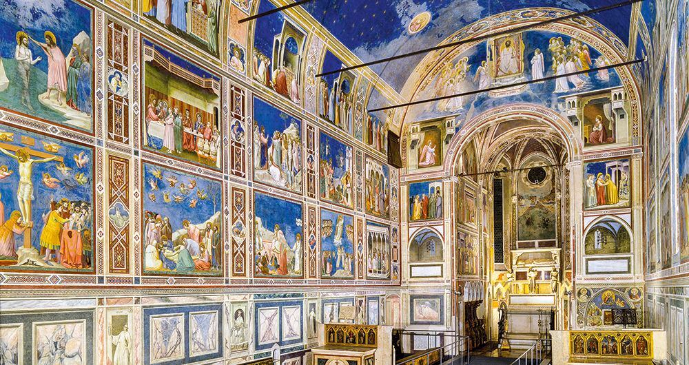 Este complejo de edificios religiosos y seculares de Padua, Italia, está adornado con frescos pintados entre 1302 y 1397 por artistas como Giotto, Guariento di Arpo y Jacopo da Verona. 