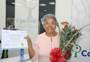 María Teresa Vásquez, primera pensionada con ayuda de los BEPS.