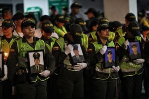Masacre en el Huila de Policias, homenaje Foto Esteban Vega