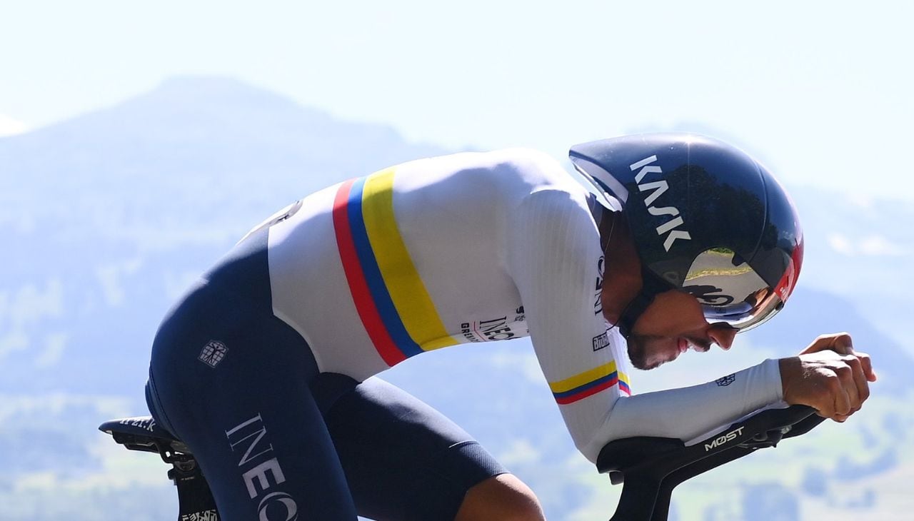 El colombiano lució en la última jornada del Tour de Suiza.