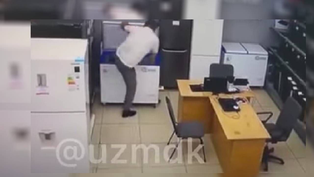 Robo frustrado en Rusia (pantallazo de video).