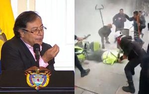 Presidente Gustavo Petro y agresión a policías