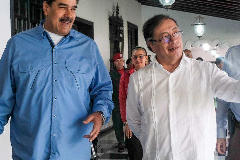 Presidente Gustavo Petro y Nicolás Maduro