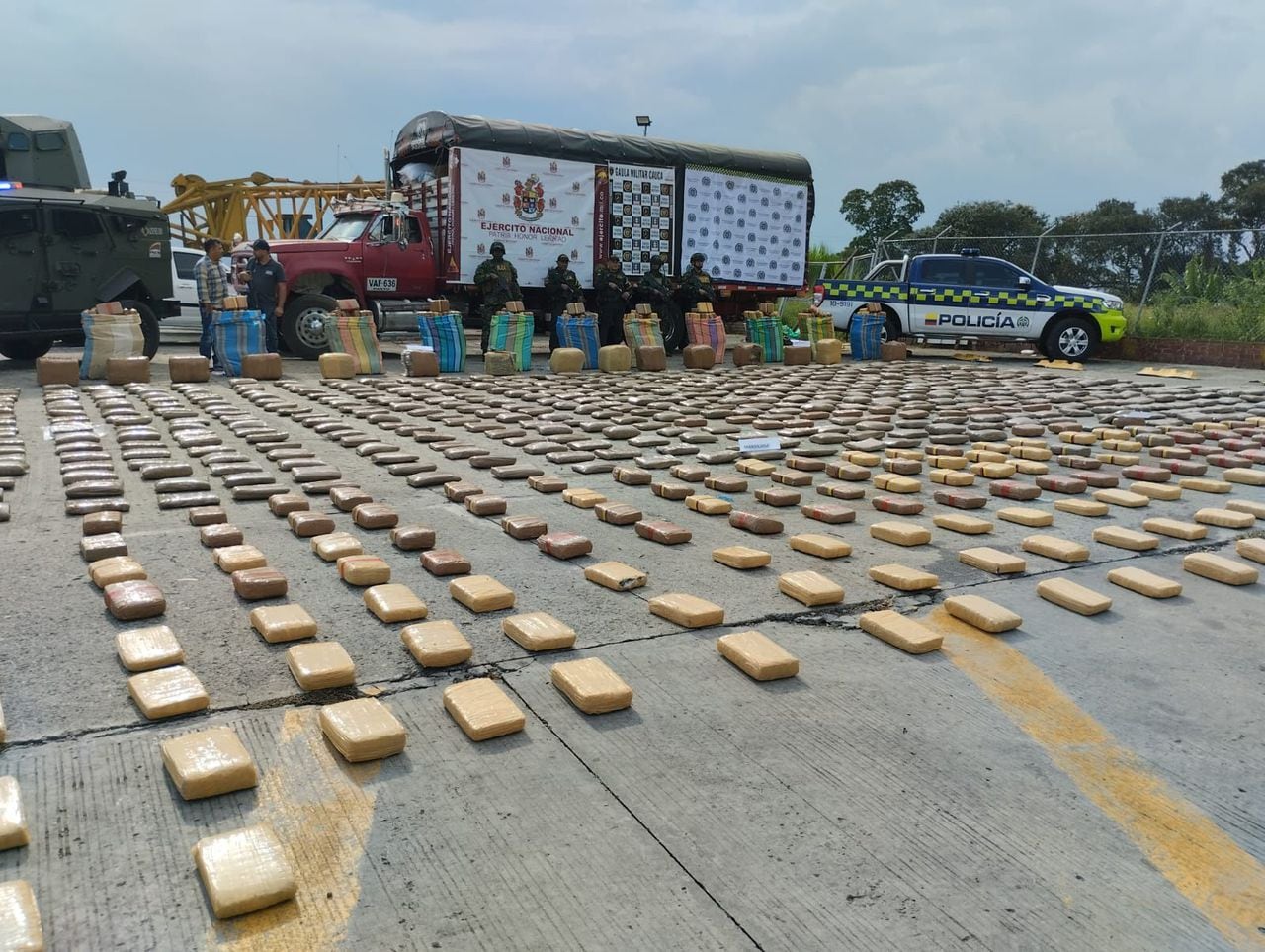 Más de tres toneladas de marihuana decomisó el Ejército a la Dagoberto Ramos en el Cauca.