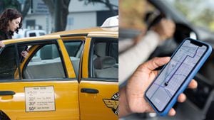 Gremios de taxistas y conductores de aplicaciones esperan el desarrollo de una posible prohibición a las plataformas.
