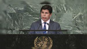 Pedro Castillo durante su intervención ante la Asamblea General de Naciones Unidas 2022. -Foto: AFP