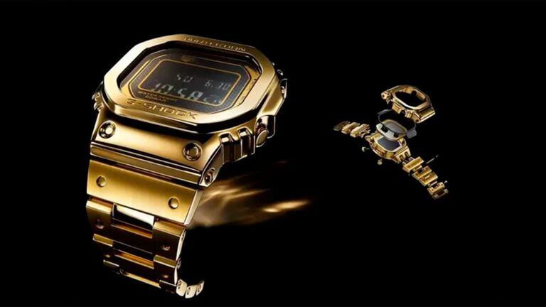 El reloj Casio G-Shock G-D5000-9JR, está bañado en oro de 18 k y su precio supera el del un Rolex.