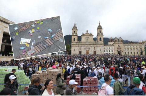 Así quedó la Plaza de Bolívar luego de la posesión de Gustavo Petro en Bogotá