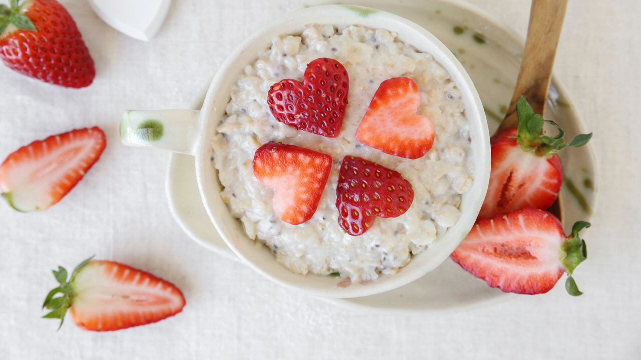 Avena con fresas