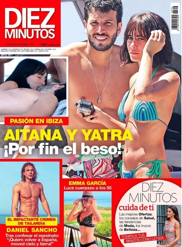 Foto: Romántico beso en la playa confirma relación entre Sebastián Yatra y Aitana