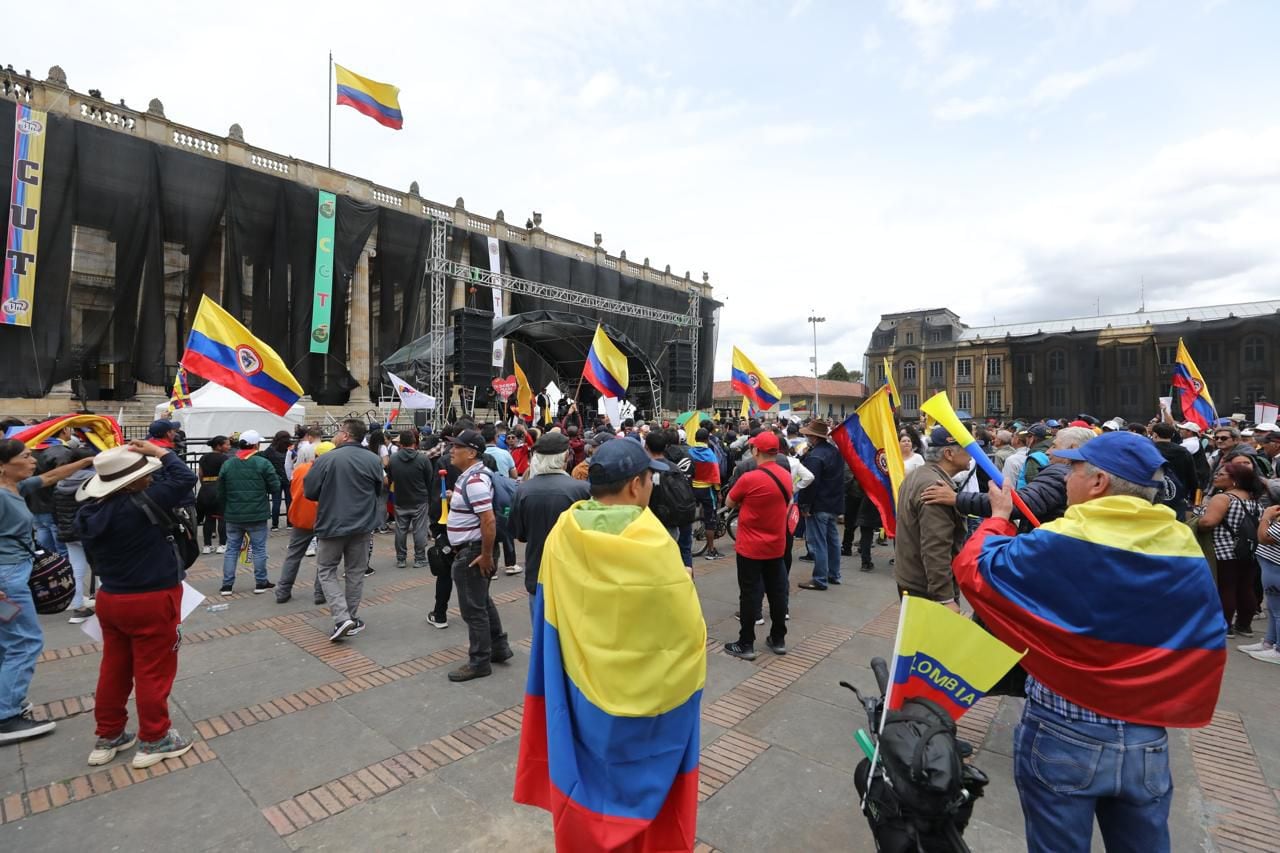 Marcha 1 de mayo día del trabajo, a favor del Presidente Gustavo Petro
Plaza de Bolívar