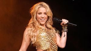 Shakira performs at Madison Square Garden on September 21, 2010 in New York, New York. (Photo by Larry Busacca/Getty Images North America)