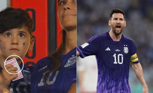Ciro Messi, hijo de Lionel se volvió viral por foto que vaticina el marcador del próximo juego de Argentina.