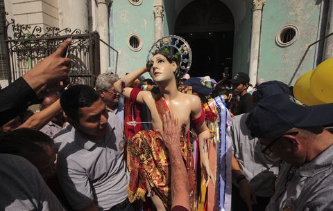 Las celebraciones religiosas como la de San Sebastián habían quedado restringidas a los templos y perímetro alrededor desde el año pasado.