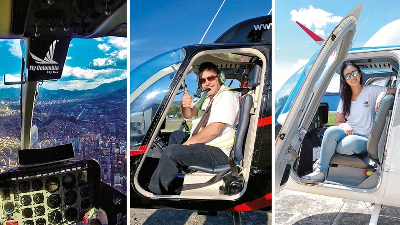 Diego Velásquez, de Fly Colombia, y Juana María Vásquez, de Sky Adventure Colombia, ven oportunidades en este modelo de negocio, atractivo para turistas que quieren disfrutar la experiencia de volar en helicóptero.