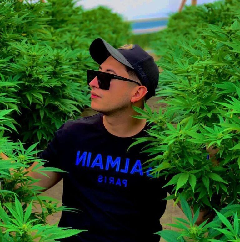 Santiago Luna, en su cuenta de Instagram, se perfila como un empresario de la industria del cannabis.