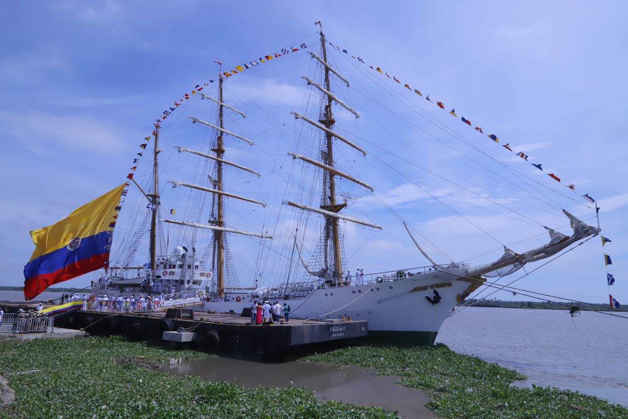 Llegó el buque Gloria al Gran Malecón: así será la programación para el fin de semana en Barranquilla