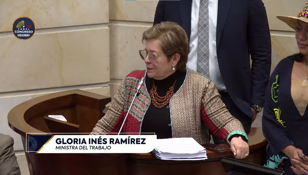 Ministra Gloria Inés Ramírez en el debate de la reforma pensional.