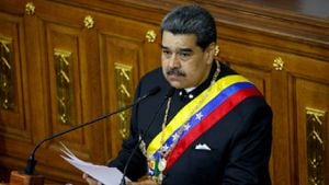 Archivo del presidente de Venezuela, Maduro, durante un discurso sobre el estado de la nación en Caracas.