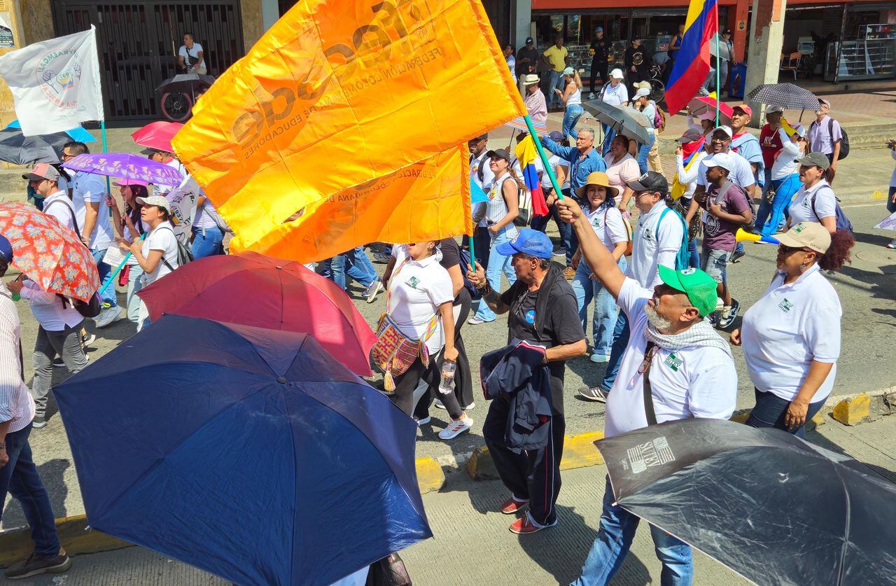 Protestas de este 8 de febrero en Colombia.