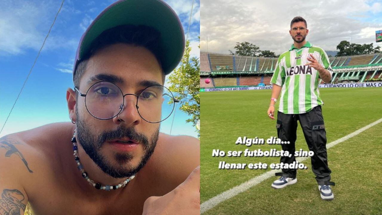 El cantante dejó al descubierto una de sus pasiones, el fútbol.