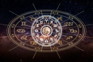Signos zodiacales astrológicos dentro del círculo del horóscopo. Foto: Getty Images.