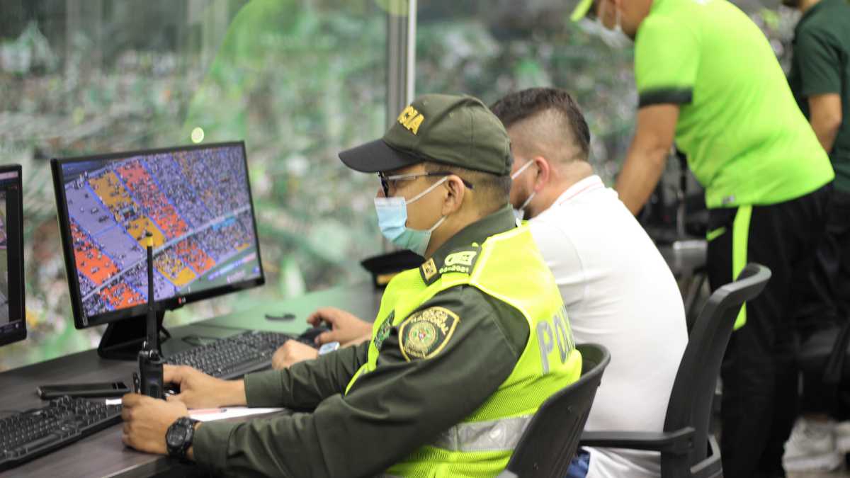 Puesto de mando unificado en el estadio Atanasio Girardot de Medellín.