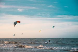 Salinas del Rey, en Atlántico, se considera el segundo punto más importante del mundo para practicar kitesurf.