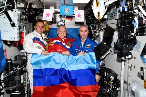 La celebración rusa desde la Estación Espacial