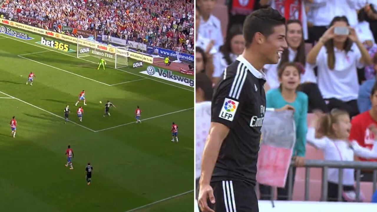 James Rodríguez marcó doblete en la victoria 4-0 sobre Granada