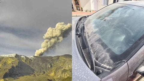 Actividad del volcán Nevado del Ruiz durante este 27 de agosto.