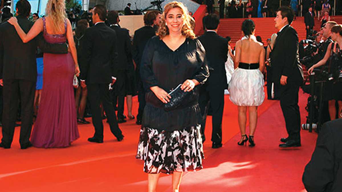 Diana Jallon en la alfombra roja de Cannes, en el estreno de la película Biutiful. 